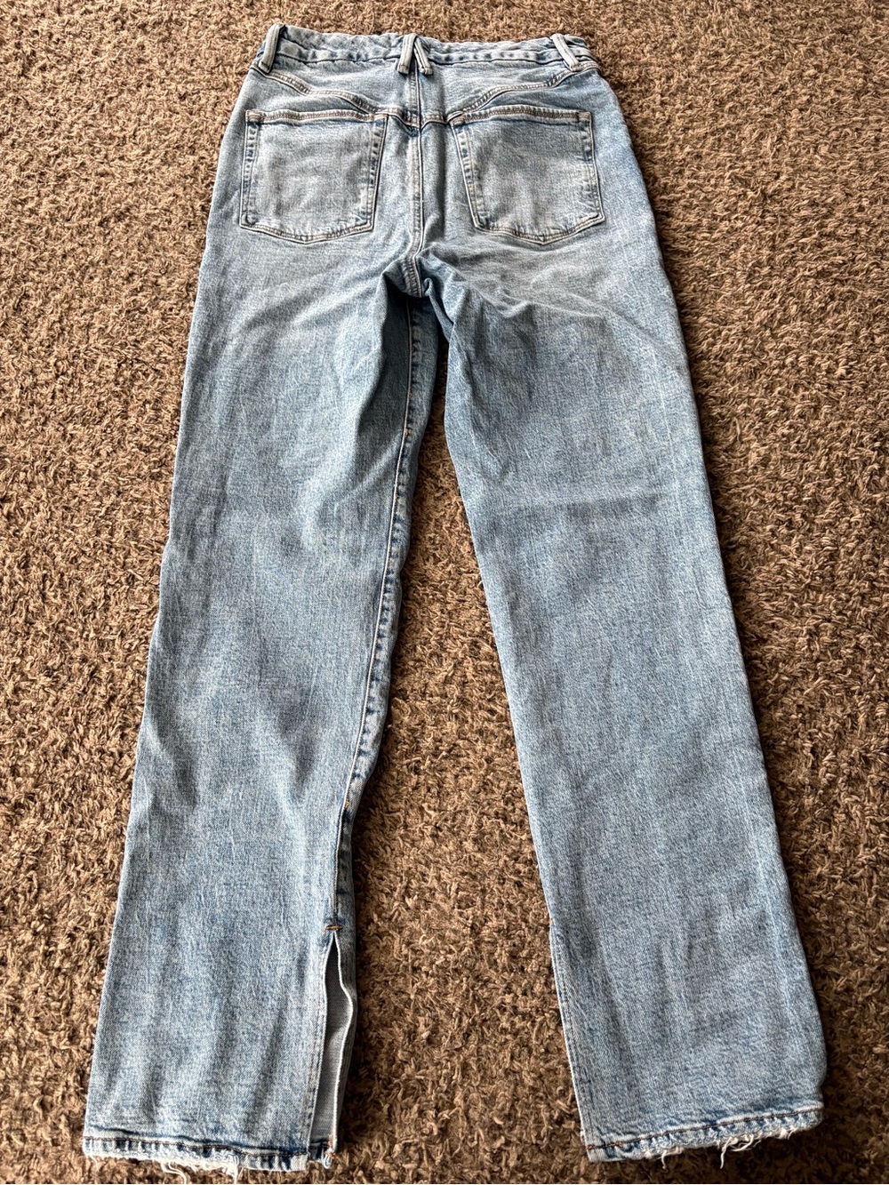 Good American Washed Light-Blue Straight Leg Jeans - Picture 6 of 6